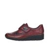 Footwear Rieker | Rieker - 537Co Burgundy Stretch Velcro Shoe