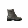 Footwear Remonte Ankle Boots | Remonte - D8670 Grey Patent Stud Biker