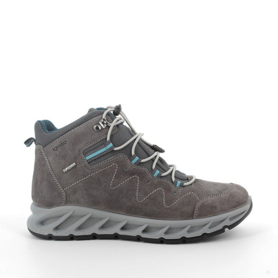 Footwear Igi & Co Ankle Boots | Igi & Co - Grey Gore-Tex [Waterproof] Hiking Boot