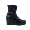 Footwear Jose Saenz Wedge Boots | Jose Saenz - 7226 Black Wedge Sock Boot