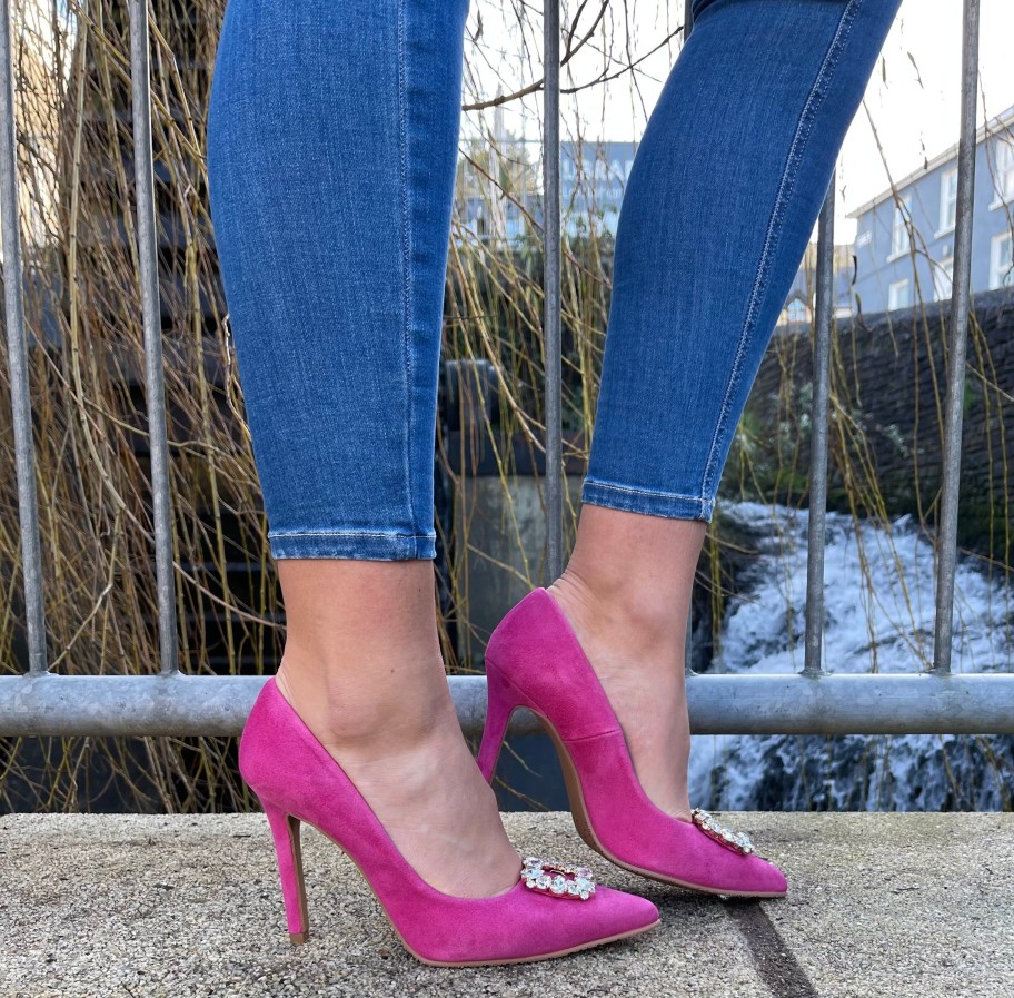 Footwear Rachel's | Rachels - Pink Clutch Bag