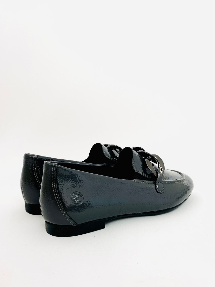 Footwear Remonte | Remonte-D0K00 Black Patent Loafer