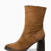 Footwear Tamaris Mid Calf Boots | Tamaris - 25019 Tan Suede Boot