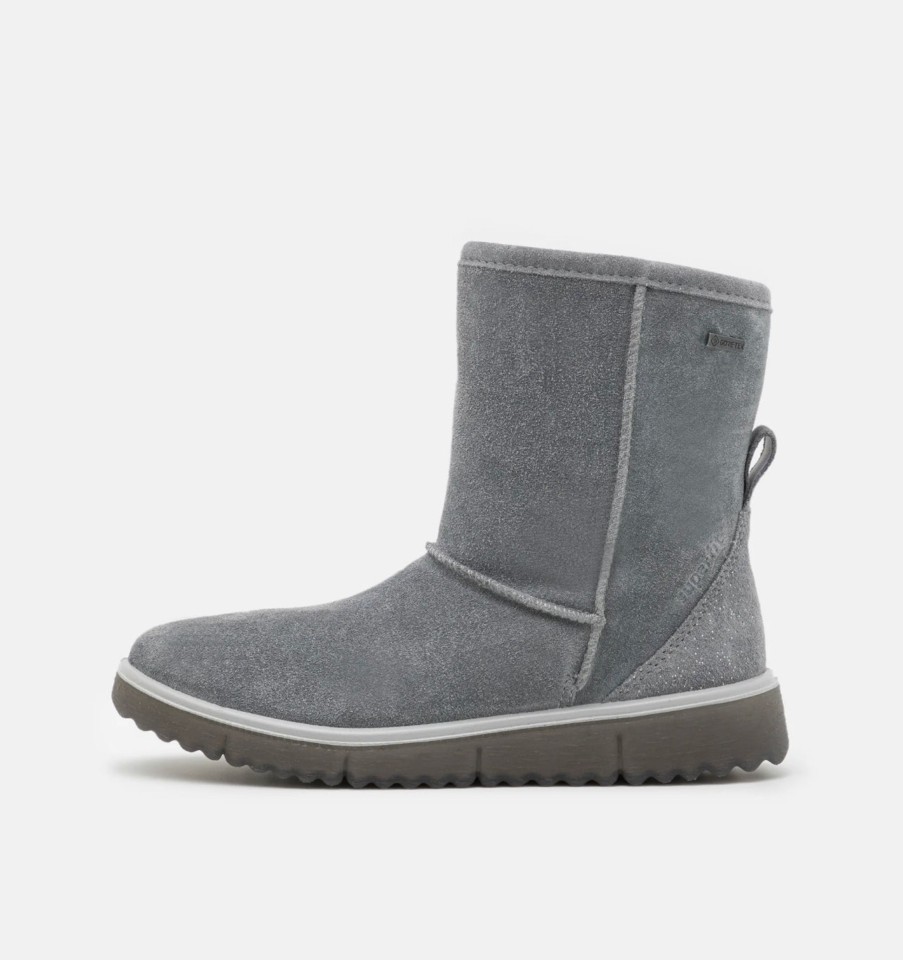 Footwear Superfit | Superfit - Grey Waterproof Suede Ugg Boot