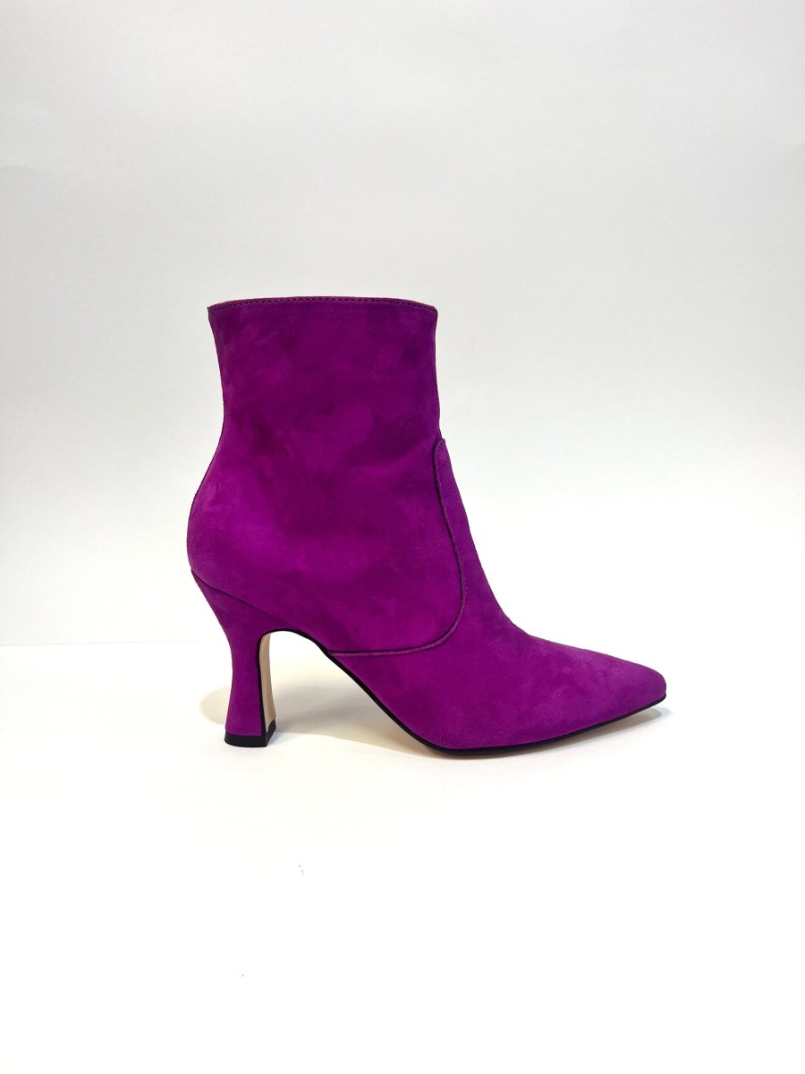 Footwear DCHICAS Ankle Boots | Dchicas - 5502 Fuschia Leather Ankle Boot