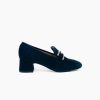 Footwear Unisa | Unisa - Losie Navy Suede Block Heel Loafer