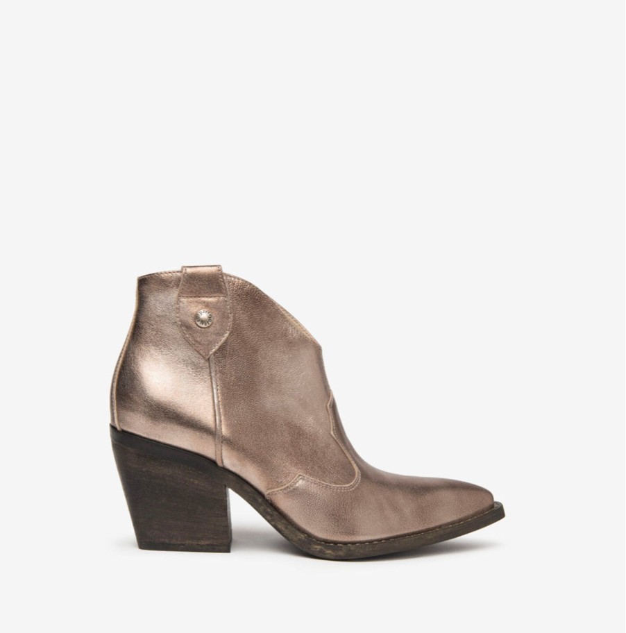 Footwear NeroGiardini Ankle Boots | Nerogiardini - E409790D - Metallic Cowboy Boot