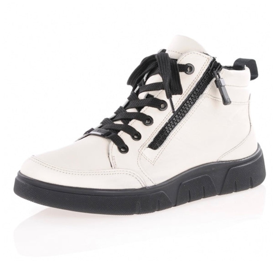 Footwear Ara Ankle Boots | Ara - 24453 Winter White Hi Top