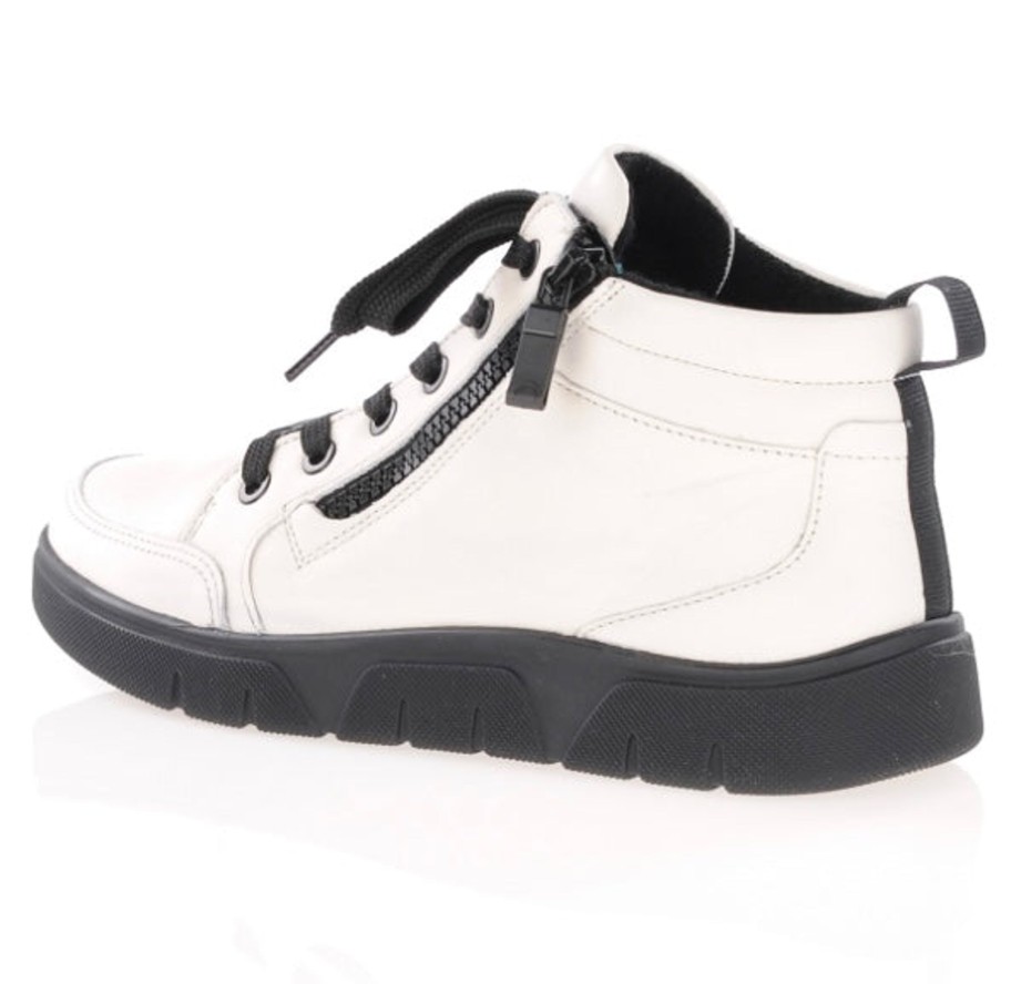 Footwear Ara Ankle Boots | Ara - 24453 Winter White Hi Top