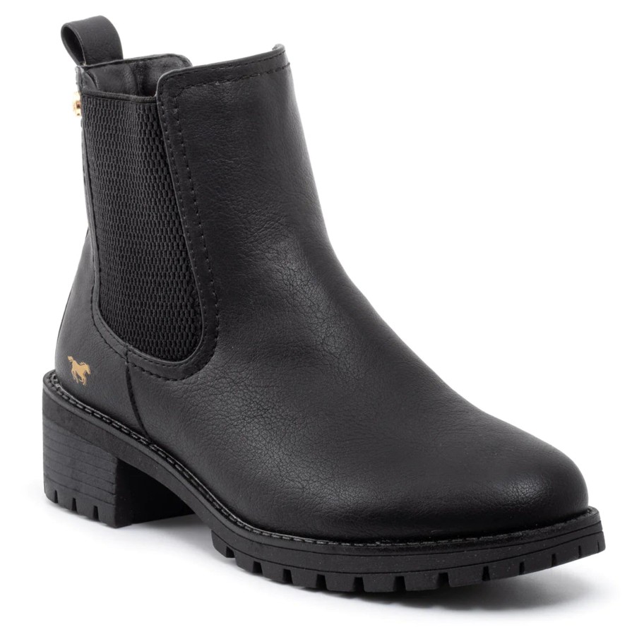 Footwear Mustang Ankle Boots | Mustang - 1435-604-9 Black Chelsea Boot