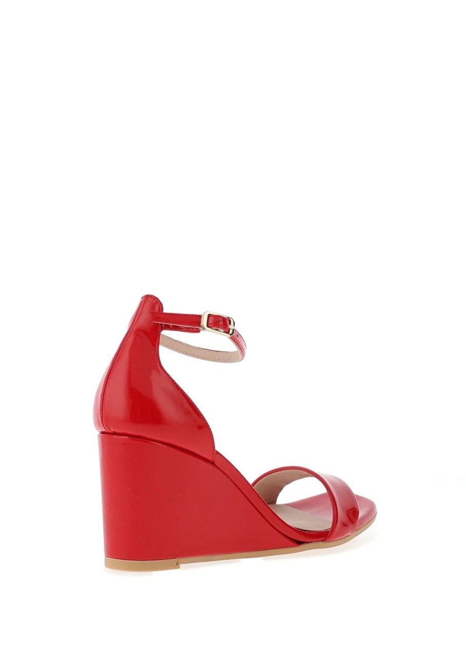 Footwear Lodi | Lodi - Lismer Red Patent Wedge Heel