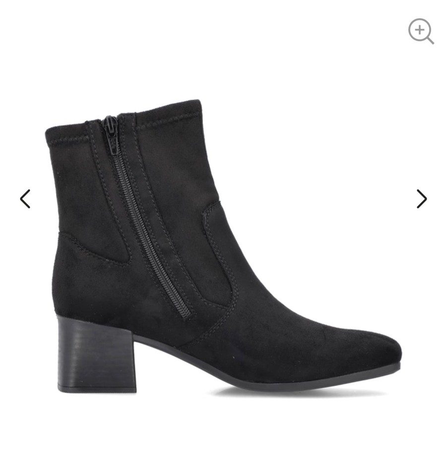 Footwear Rieker Ankle Boots | Rieker - 70971 Black Suede Ankle Boot