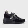 Footwear Wonders | Wonders - G-6610 Black Wedge Trainer