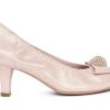 Footwear Le Babe | Le Babe - 3047 Blush Pink Court Shoe With A Kitten Heel