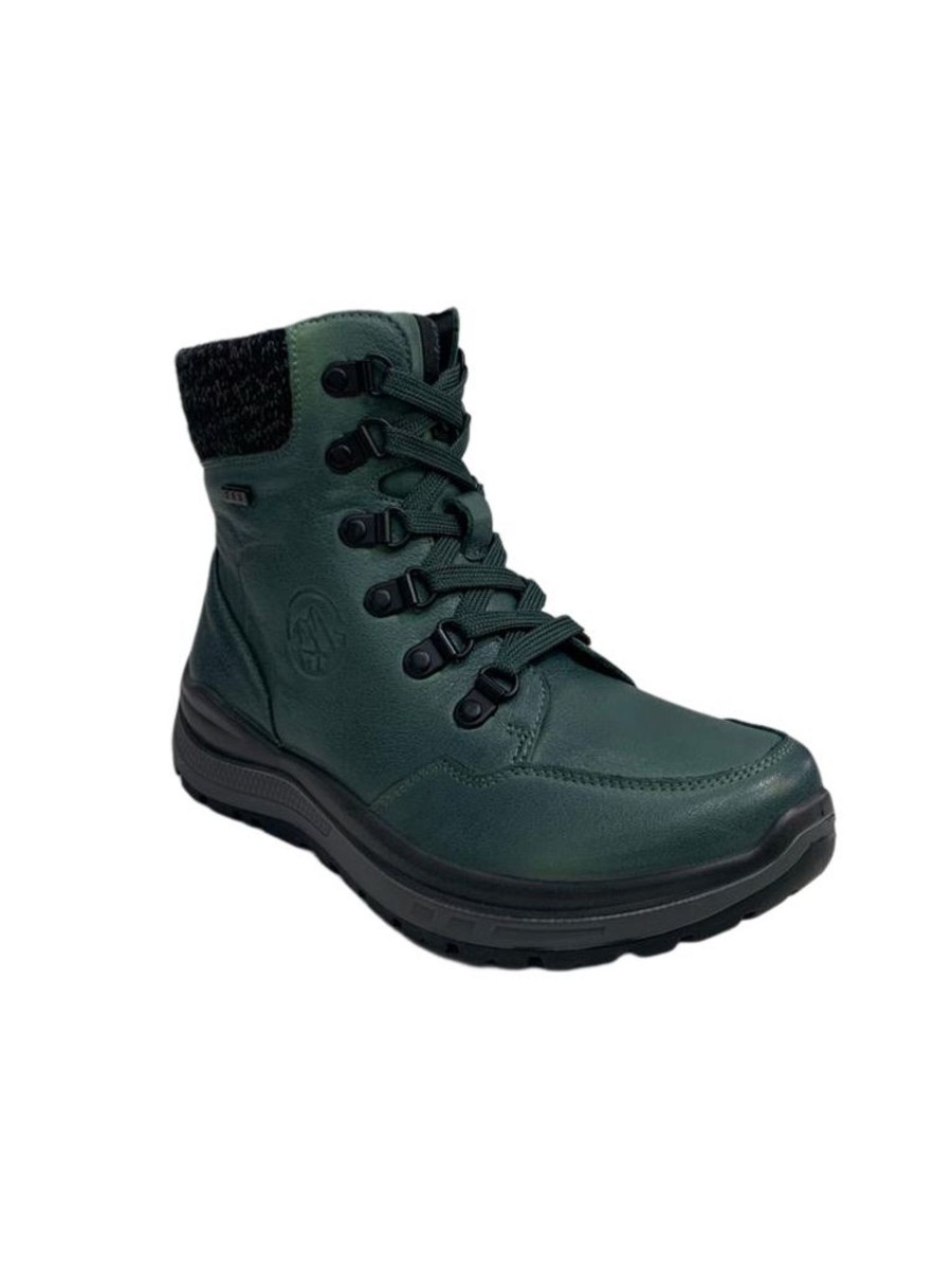 Footwear G Comfort | G Comfort - Green Leather Waterproof Walking Boot