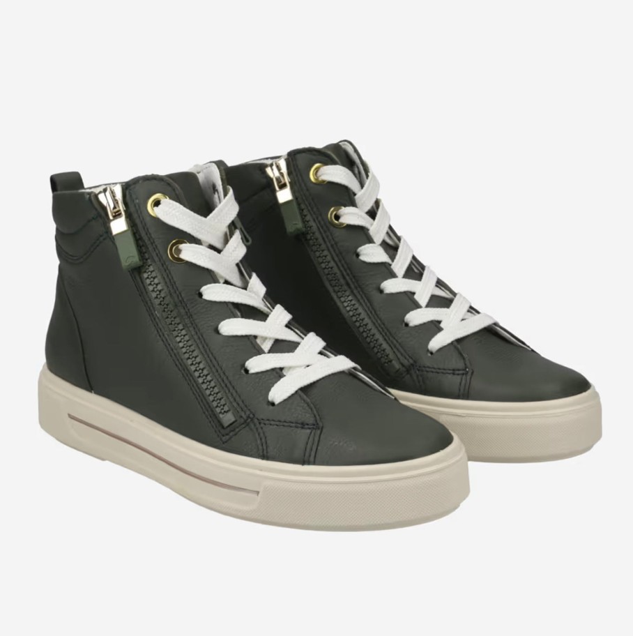 Footwear Ara | Ara - 27404 Olive Green Hi Top