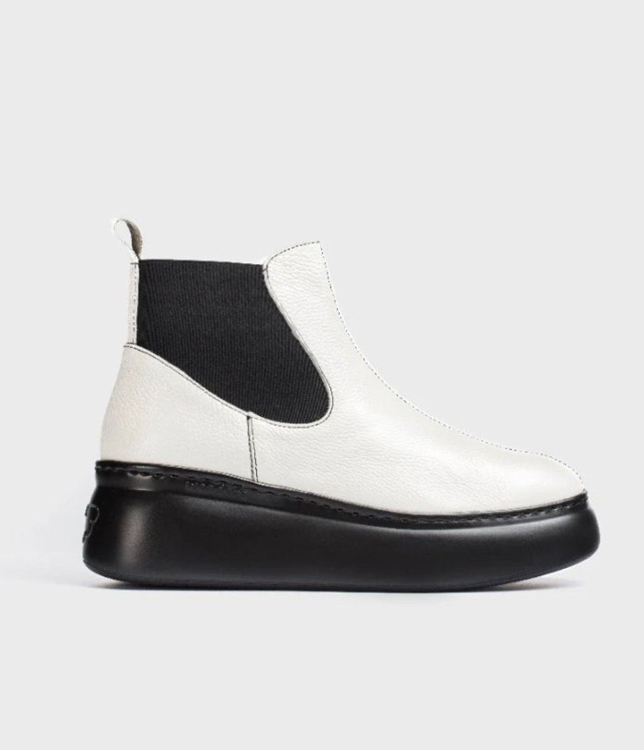 Footwear Wonders | Wonders - A-2604 Winter White Chelsea Boot