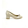 Footwear Rachel's | Rachel'S - Beige Bow Block Heel Court