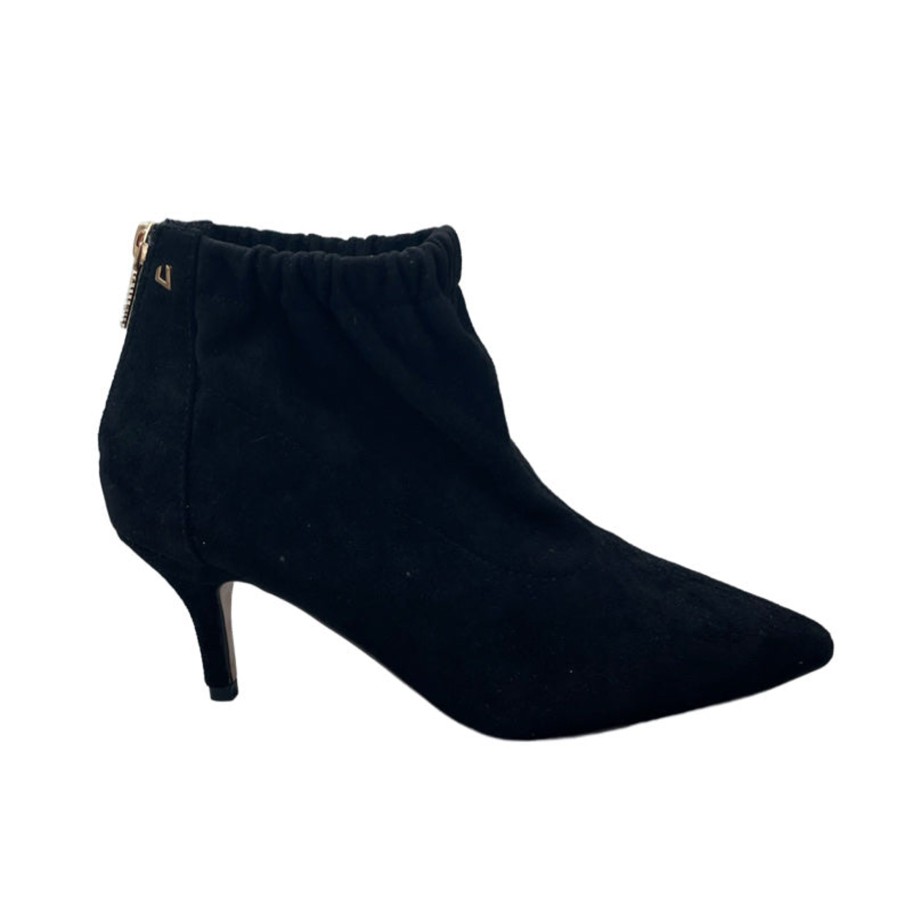 Footwear Una Healy Ankle Boots | Una Healy - Black Suede Ankle Boot With A Kitten Heel