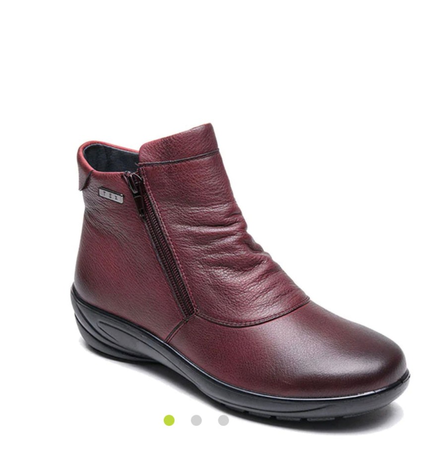 Footwear G Comfort | G Comfort - P-9521 Burgundy Waterproof Zip Boot