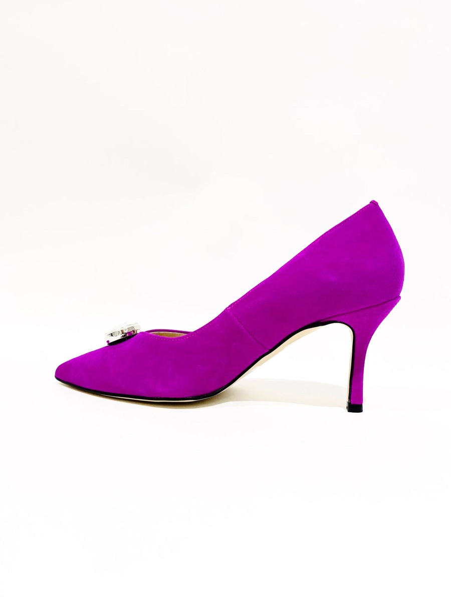 Footwear Rachel's | Rachel'S - Fuschia Court With A Jewel