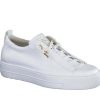 Footwear Paul Green | Paul Green - 5017 White Elastic Slip On Trainer