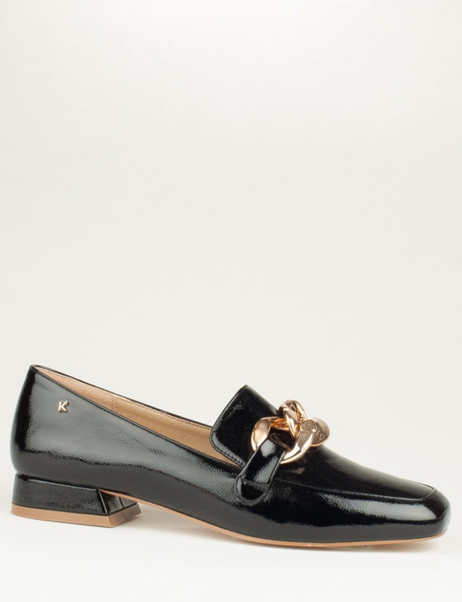 Footwear Kate Appleby | Kate Appleby - Thames Black Patent Loafer