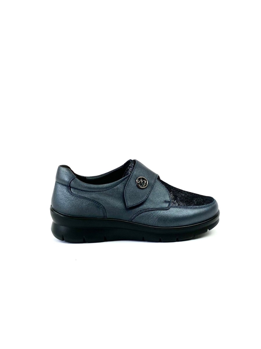 Footwear G Comfort | G Comfort - P-8261 Navy Shimmer Velcro Extra Wide