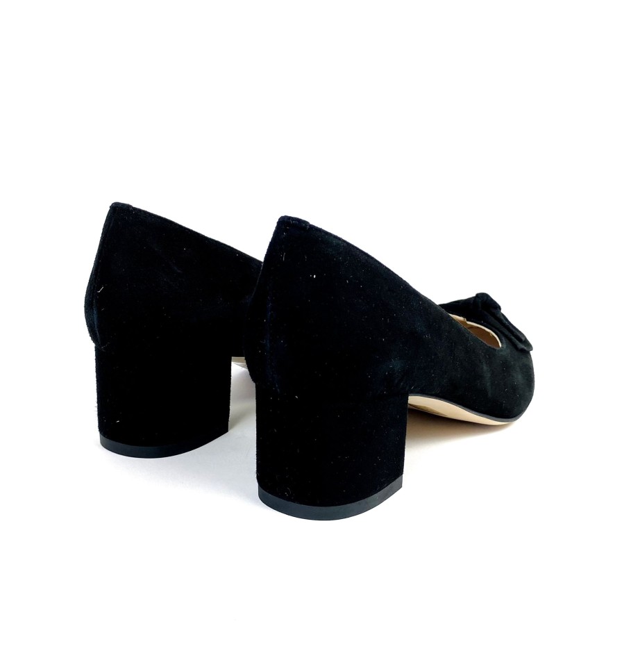 Footwear Rachel's | Rachels - Black Bow Court Shoe