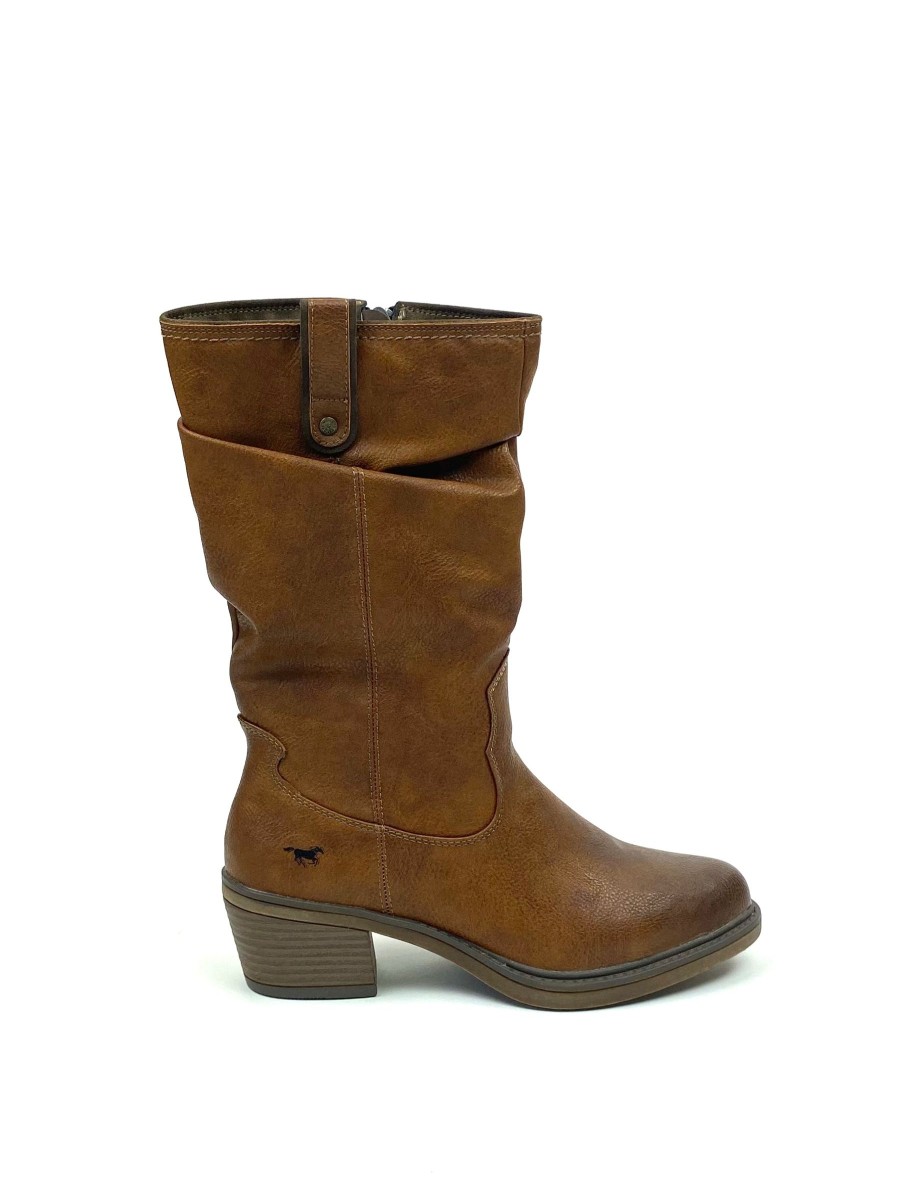 Footwear Mustang Mid Calf Boots | Mustang - Tan Cowboy