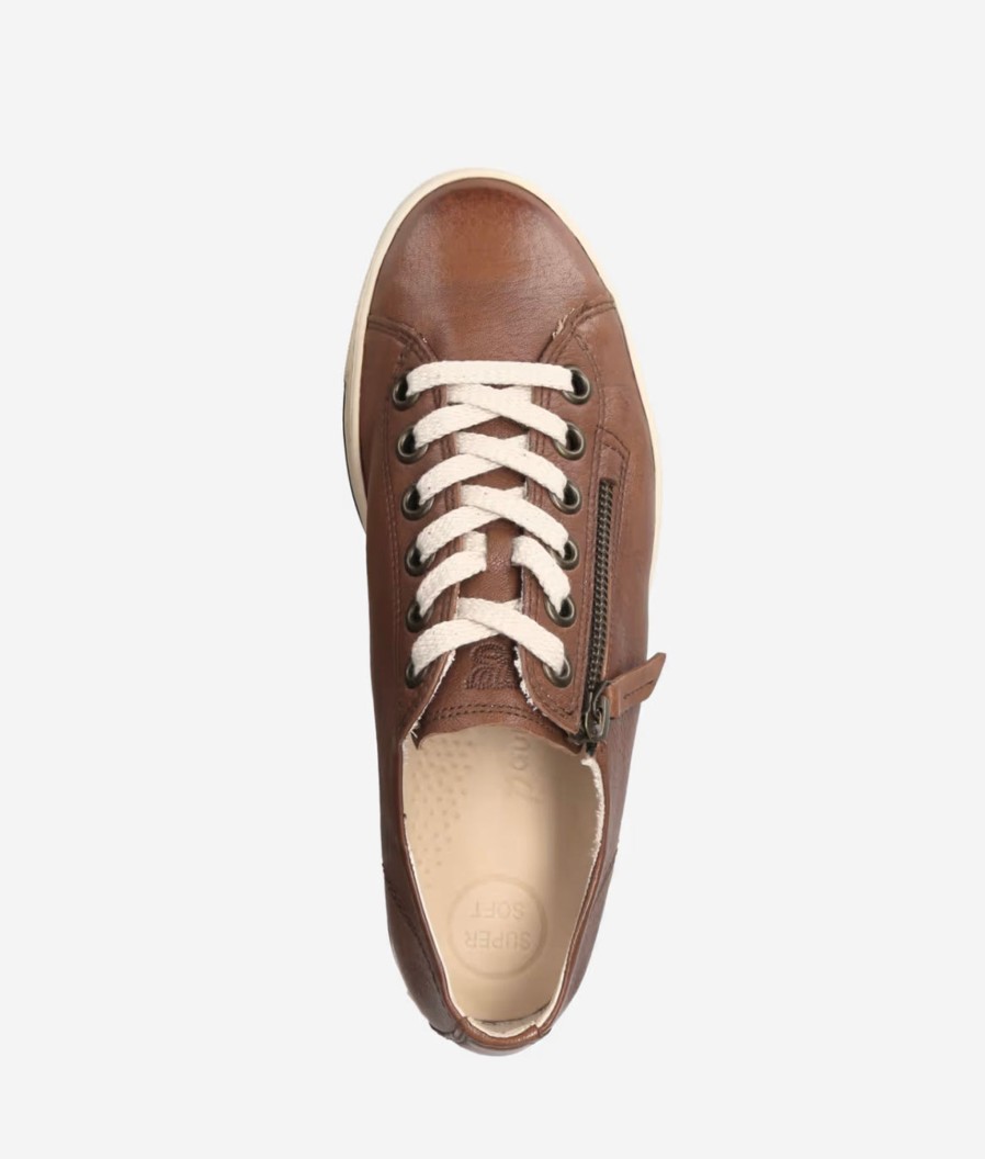 Footwear Paul Green | Paul Green - 5006 Tan Zip Trainer