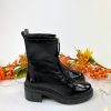 Footwear Unisa Ankle Boots | Unisa - Jaba Black Patent Front Zip Boot