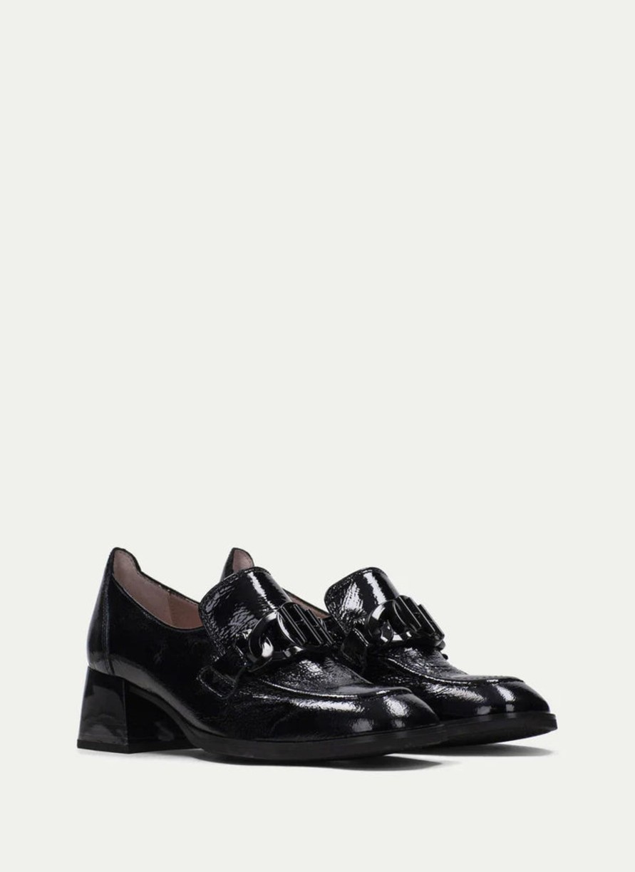 Footwear Hispanitas | Hispanitas - H1232992 Black Patent Block Heel Loafer