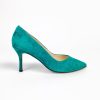 Footwear Rachel's | Rachel'S - Green Suede Court Shoe