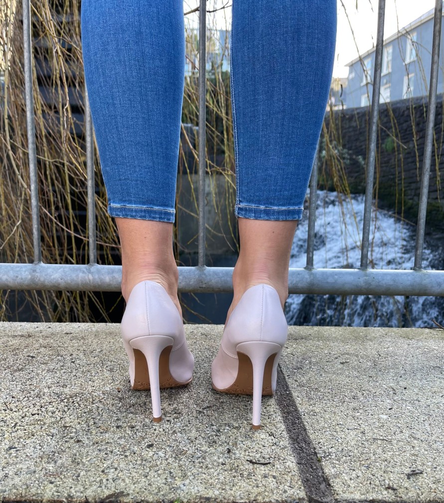 Footwear Rachel's | Rachels - Pale Blush Leather Court Shoe