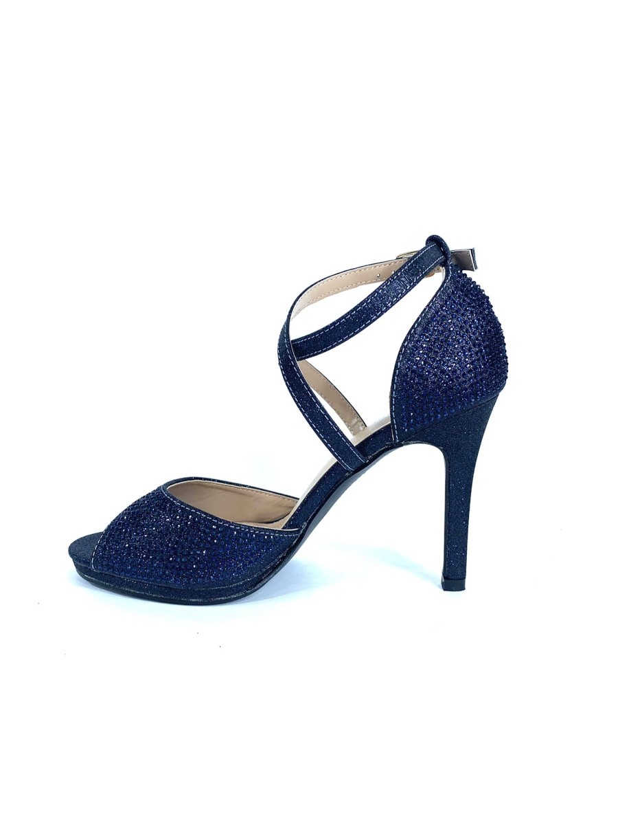 Footwear Sorento | Sorento - Navy Glitz Sandal