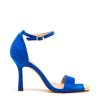 Footwear Menbur | Menbur - Cobalt Blue Gold Toe Sandal