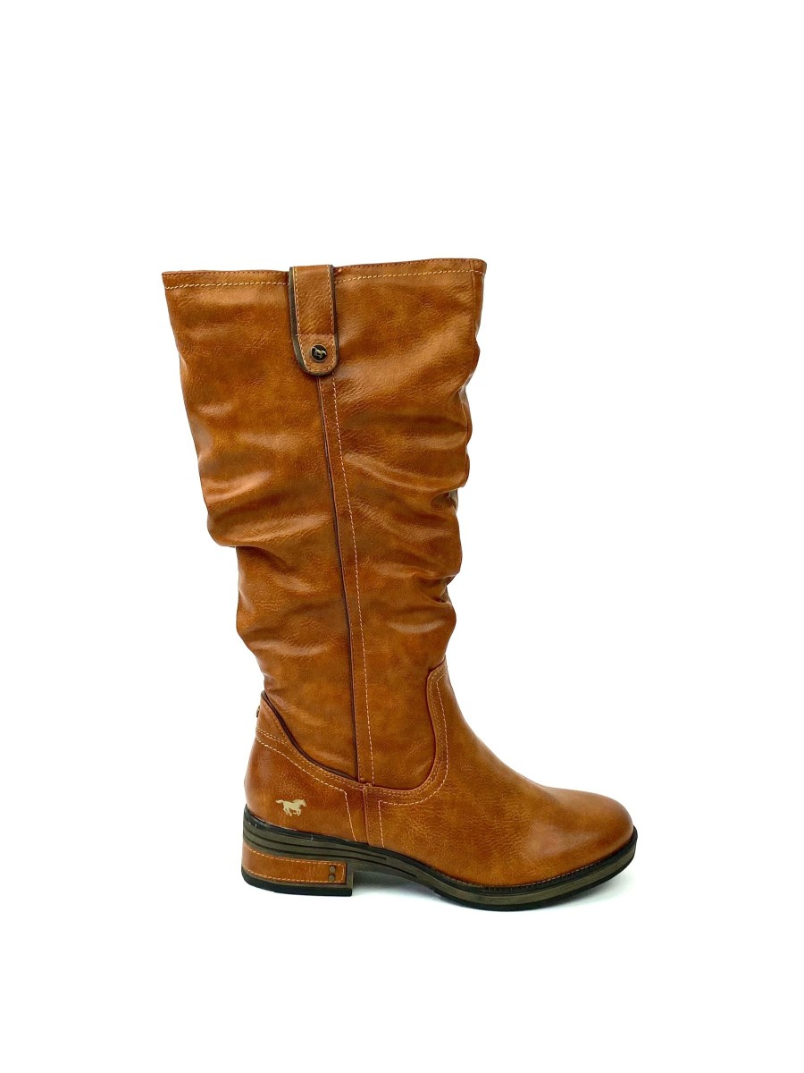 Footwear Mustang Mid Calf Boots | Mustang - 1293602 Cognac Mid Calf