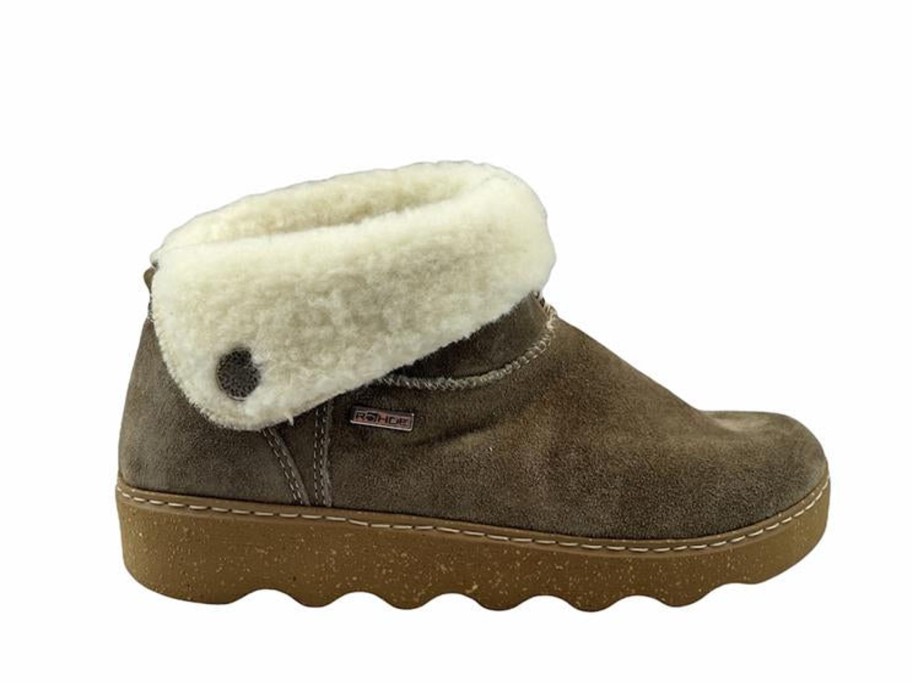 Footwear Rohde | Rohde - Dark Taupe Slipper