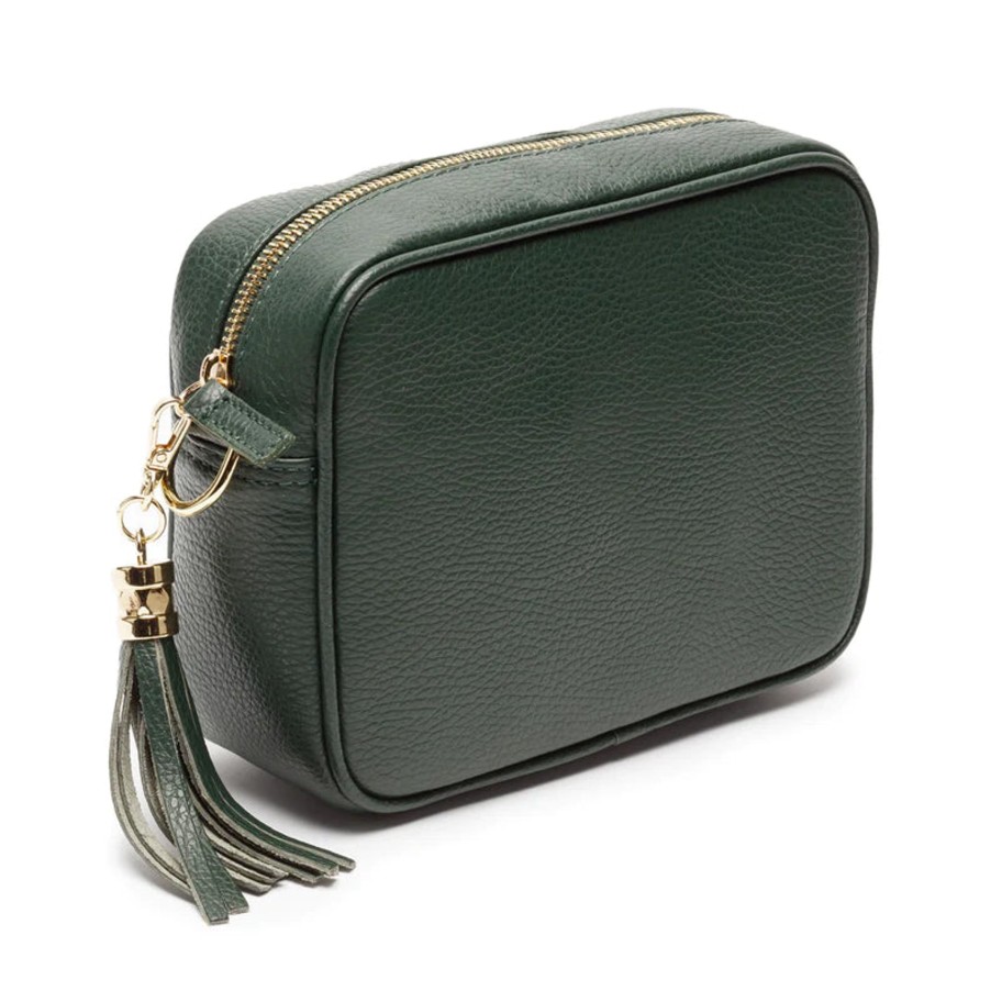 Bags Elie Beaumont | Elie Beaumont - Ebb5001 Bottle Green Leather Crossbody Bag