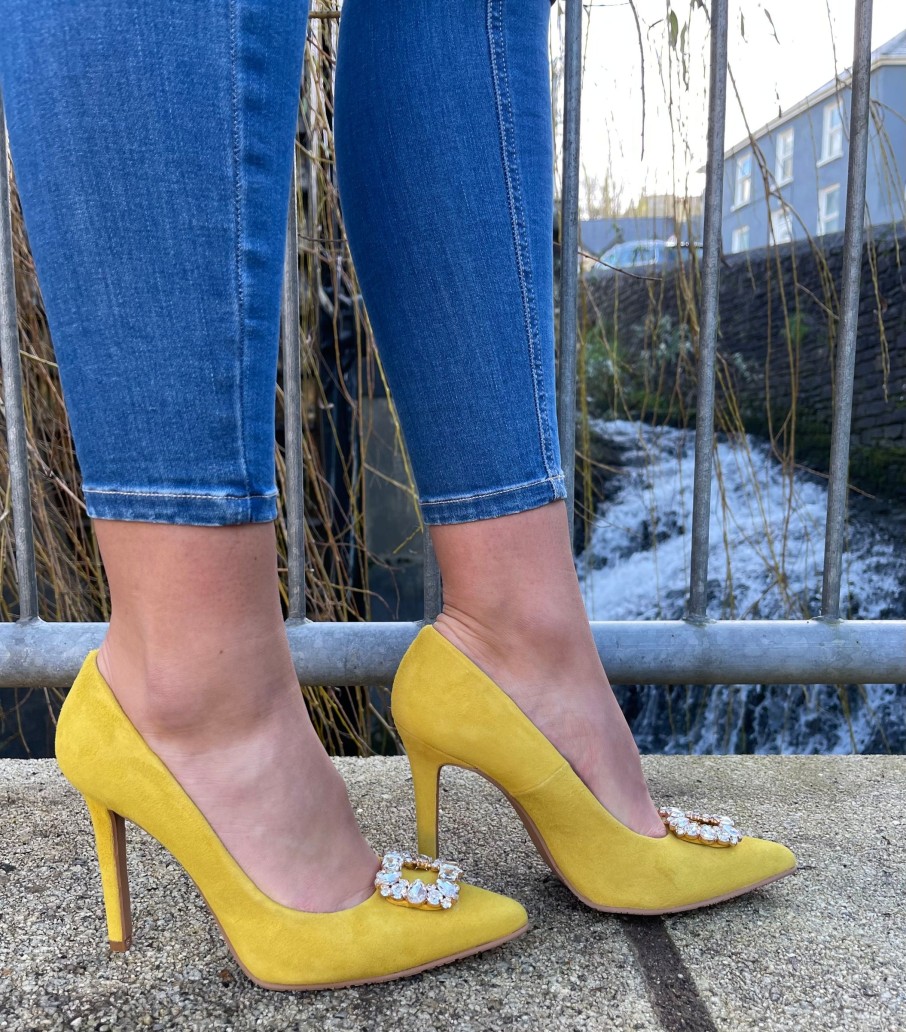 Footwear Rachel's | Rachels - Amarillo Court Shoe With Diamonte