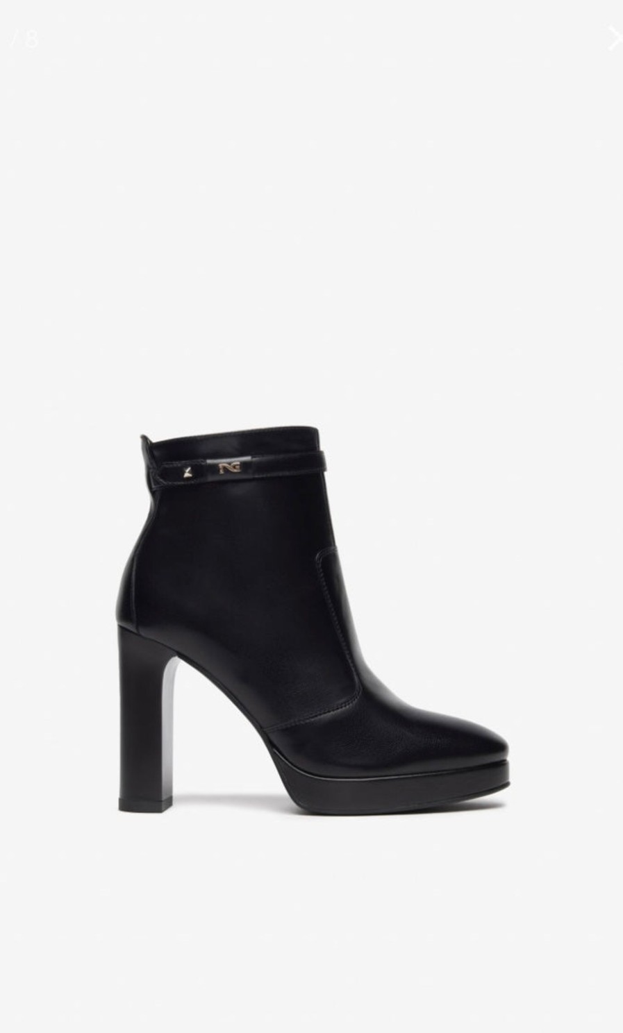 Footwear NeroGiardini Ankle Boots | Nerogiardini - I308722De Black Leather Ankle Boot