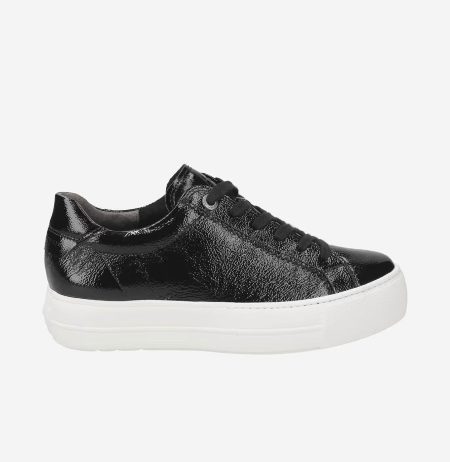 Footwear Paul Green | Paul Green - 5241 Black Patent Trainer