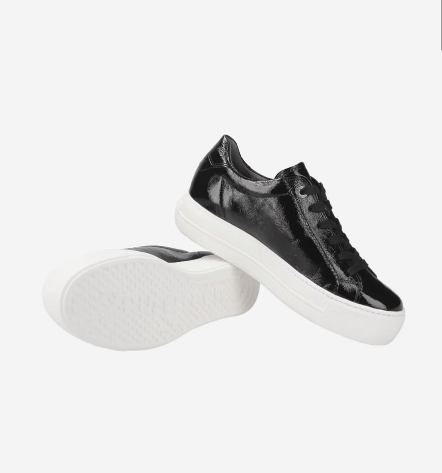 Footwear Paul Green | Paul Green - 5241 Black Patent Trainer