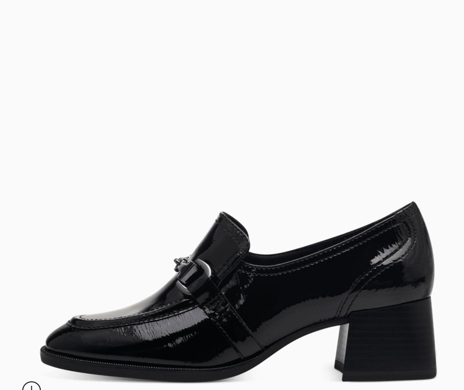 Footwear Tamaris | Tamaris - 24434 Black Patent Loafer