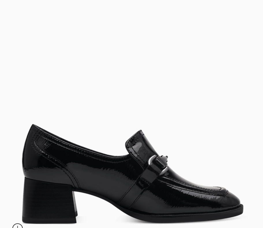 Footwear Tamaris | Tamaris - 24434 Black Patent Loafer