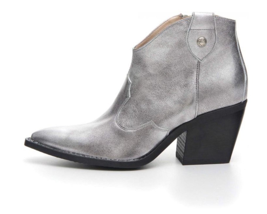 Footwear NeroGiardini Ankle Boots | Nerogiardini - I409790D Pewter Cowboy Boot