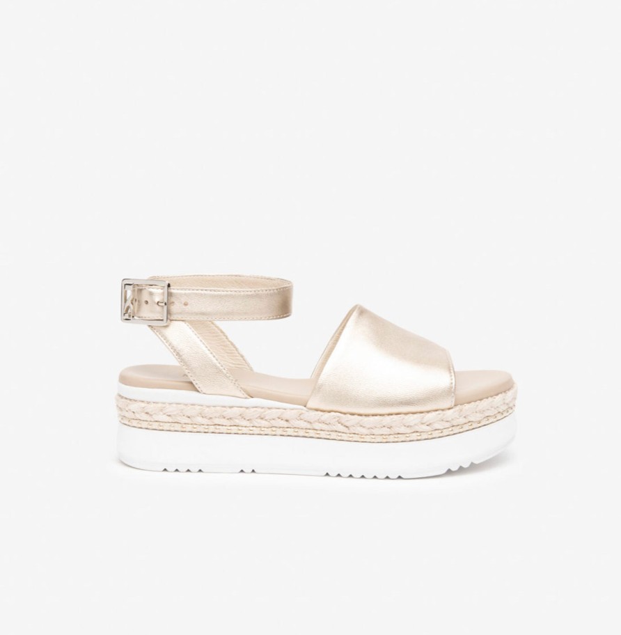 Footwear NeroGiardini | Nerogiardini - E218831D Gold Espadrille