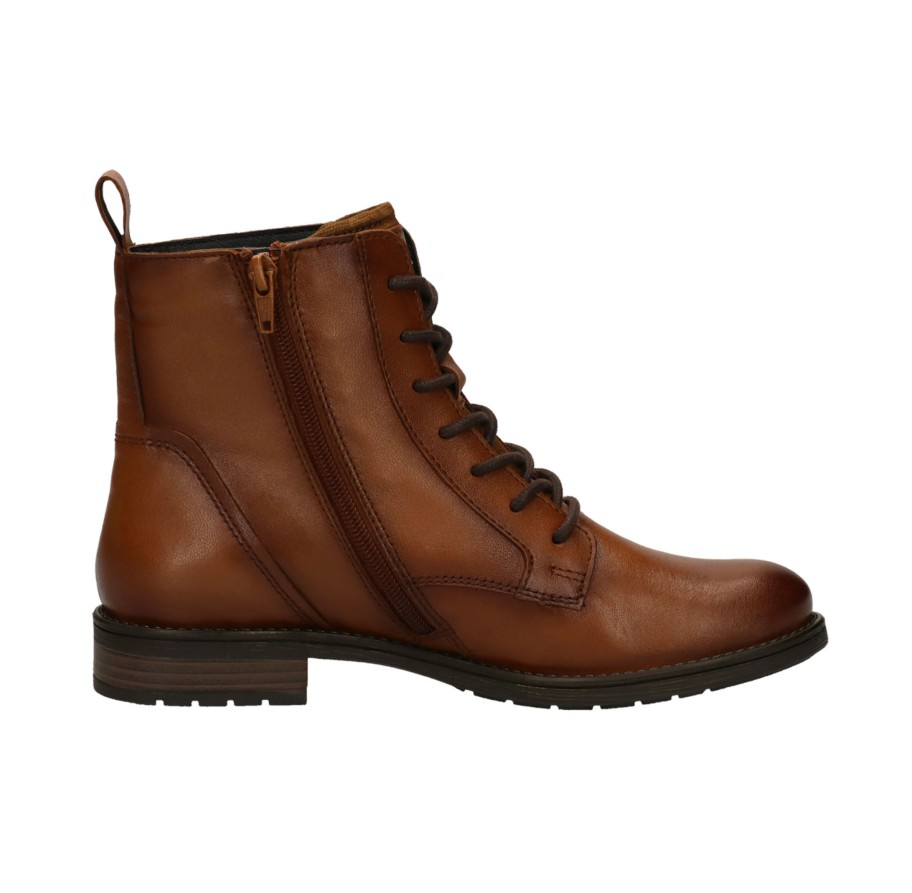 Footwear Bugatt Ankle Boots | Bagatt - Afs36 Cognac Leather Biker Boot