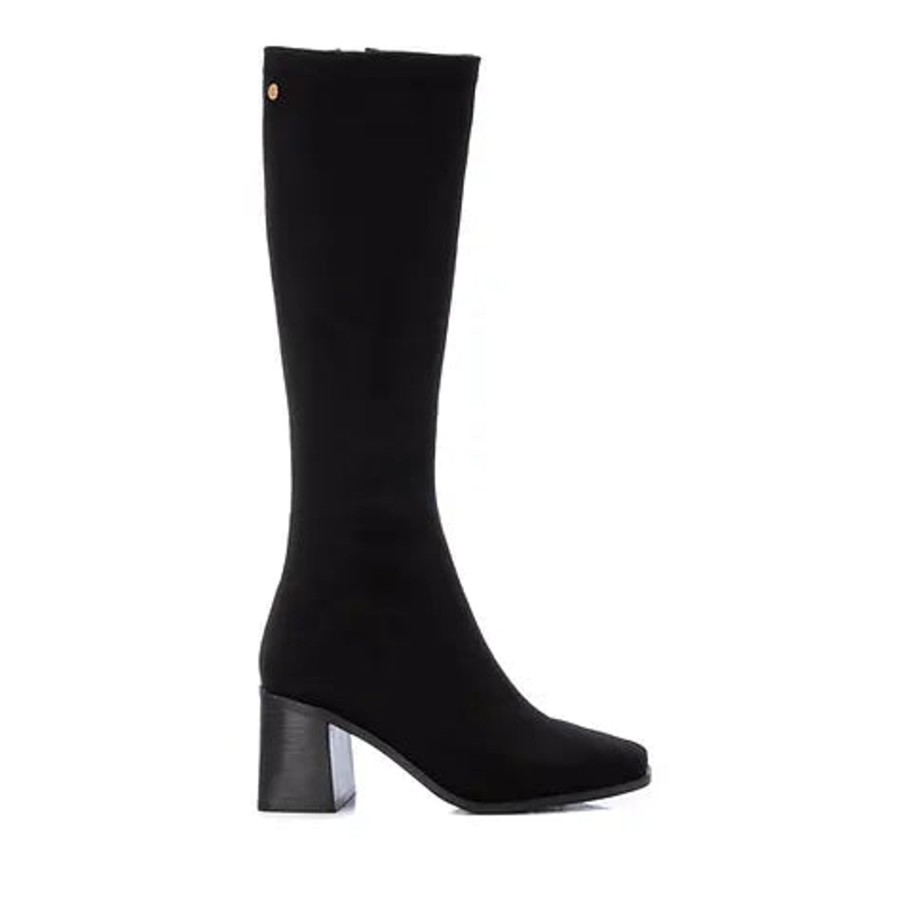 Footwear XTI | Xti - 141827 Black Suede Block Heel Boot